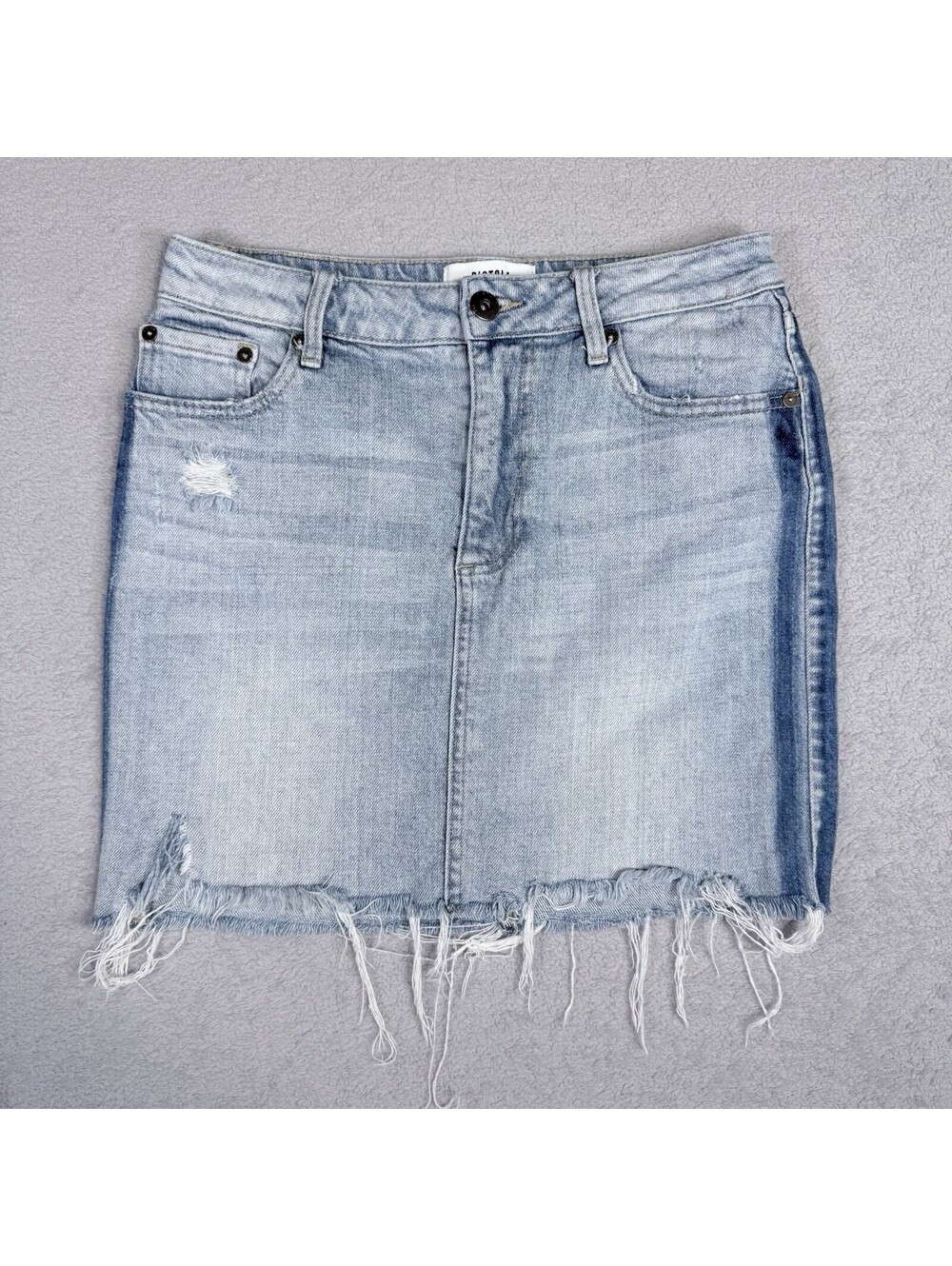 Pistola Denim Skirt fringed pockets Size 27